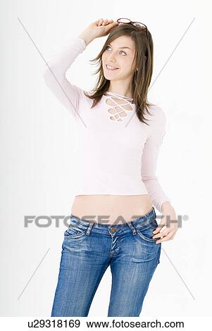 Stock Photo - Portrait of young woman. Fotosearch