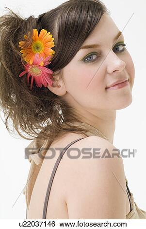 Portrait of young woman View Large Photo Image Stock Photograph - Portrait of young woman. Fotosearch