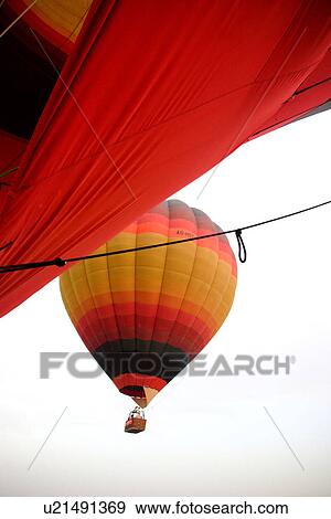 Stock Photo - dubai, oman, baloon, desert, fly, air, sand. Fotosearch