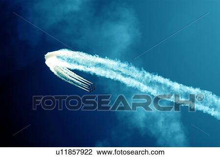 Stock Image - airplane, dubai, airshow, show, air, arabic. Fotosearch