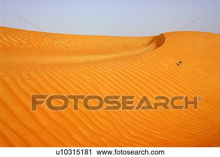 Stock Image - sand, dune, desert, wasteland, arid, region. Fotosearch