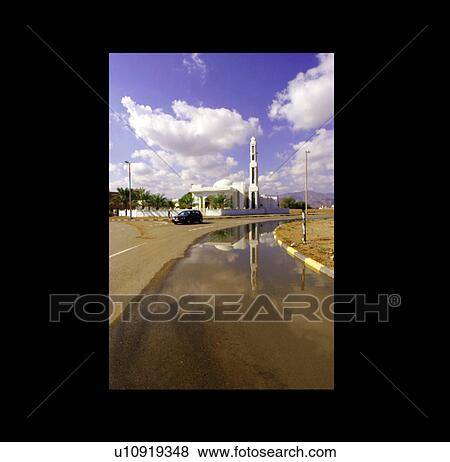 Stock Photo - dubai, mosque, flooding. Fotosearch