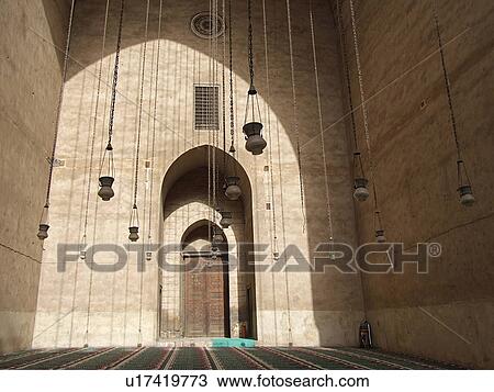 Stock Image - Egypt, Cairo, Islamic, Architect, Sultan, Hassan, Mosque. Fotosearch
