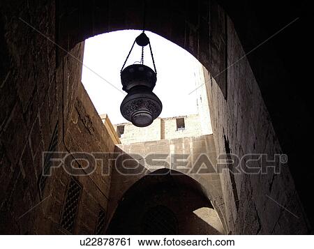 Stock Image - Egypt, Cairo, Islamic, Architect, Sultan, Hassan, Mosque. Fotosearch