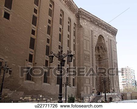 Stock Photograph - Egypt, Cairo, Islamic, Architect, Sultan, Hassan, Mosque. Fotosearch