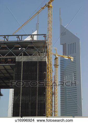 DIFC, construction, UAE, Dubai View Large Photo Image Picture - DIFC, construction, UAE, Dubai. Fotosearch