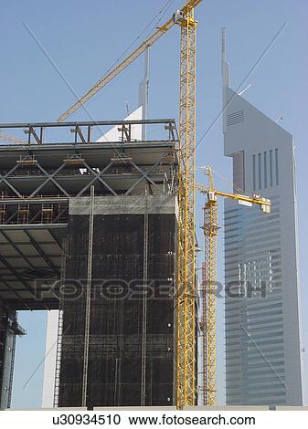 DIFC, construction, UAE, Dubai View Large Photo Image Stock Image - DIFC, construction, UAE, Dubai. Fotosearch
