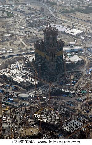 Stock Photo - dubai, aerial, dubai, burj, dubai, construction, talest. Fotosearch