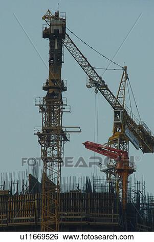 Stock Photograph - dubai, cranes, construction. Fotosearch