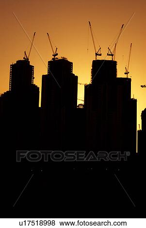 silhouette, dubai, construction, building, working View Large Photo Image Stock Photo - silhouette, dubai, construction, building, working. Fotosearch