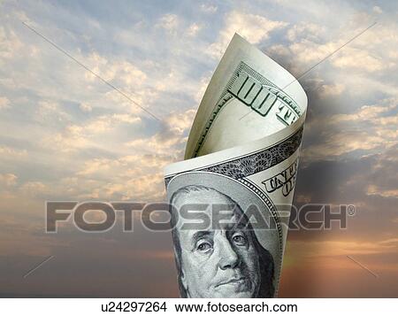 Picture - business, holding, banking, cash, economy, oil, savings. Fotosearch