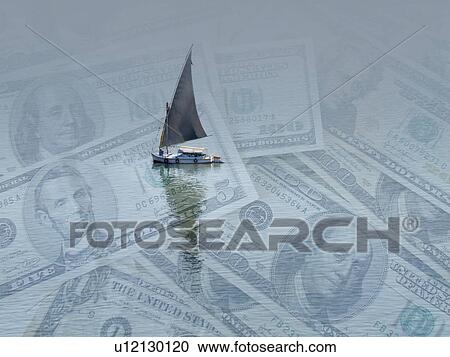 Stock Image - business, holding, banking, cash, economy, oil, savings. Fotosearch