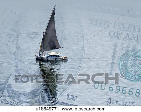 Stock Image - business, holding, banking, cash, economy, oil, savings. Fotosearch