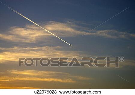 Stock Photo - airplane, Country, sky, sharjah, UAE, airliner, Arabic. Fotosearch