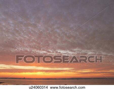 Picture - sunset, sun, set, sunrise, sun, rise, sea. Fotosearch