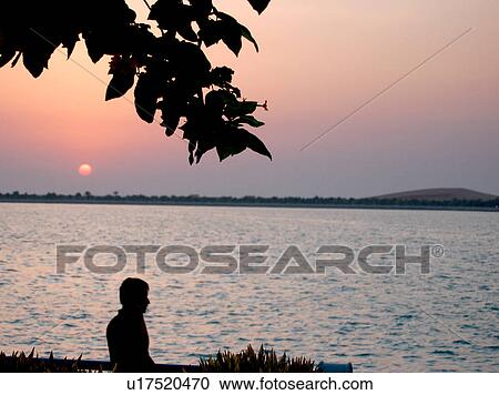 Stock Image - sunset, sunrise, arabic, shadow, sky, abu. Fotosearch