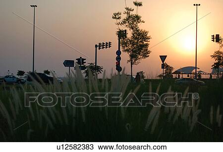 sunset, UAE, roads, streets, traffic, early, morning View Large Photo Image Stock Image - sunset, UAE, roads, streets, traffic, early, morning. Fotosearch