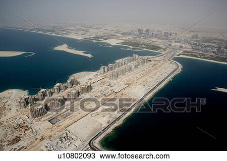 Stock Image - dubai, aerial, airborne, sky, October, 2006. Fotosearch