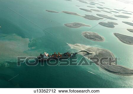 dubai, aerial, dubai, world, island, construction View Large Photo Image Stock Image - dubai, aerial, dubai, world, island, construction. Fotosearch