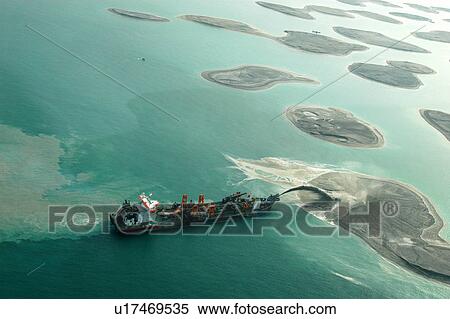 Stock Photography - dubai, aerial, dubai, world, island, construction. Fotosearch