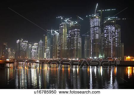 dubai, marina, night, view, evening, dark, lake View Large Photo Image Stock Image - dubai, marina, night, view, evening, dark, lake. Fotosearch