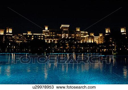 dubai, meena, salam, hotel, night, evening, lights View Large Photo Image Stock Image - dubai, meena, salam, hotel, night, evening, lights. Fotosearch