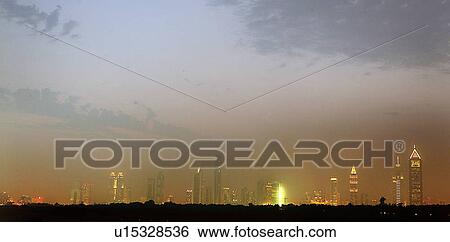 dubai, sheikh, zayed, road, night, evening, lights View Large Photo Image Stock Photograph - dubai, sheikh, zayed, road, night, evening, lights. Fotosearch