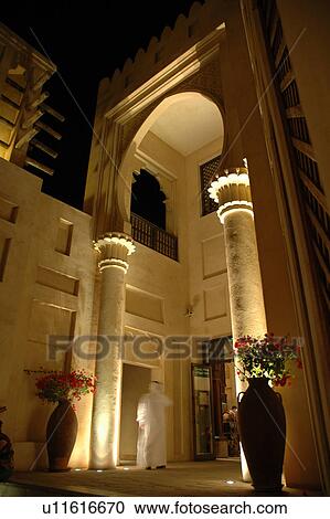 madinat, jumeirah, dubai, souk, market, night, evening View Large Photo Image Stock Image - madinat, jumeirah, dubai, souk, market, night, evening. Fotosearch