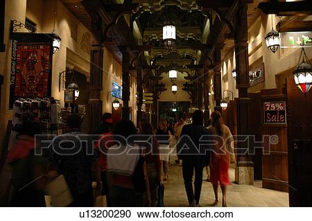 madinat, jumeirah, dubai, souk, market, night, evening View Large Photo Image Stock Image - madinat, jumeirah, dubai, souk, market, night, evening. Fotosearch