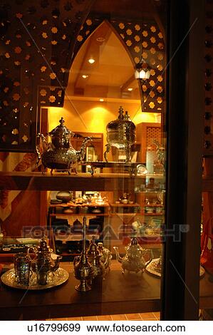 Stock Photo - madinat, jumeirah, dubai, souk, market, night, evening. Fotosearch