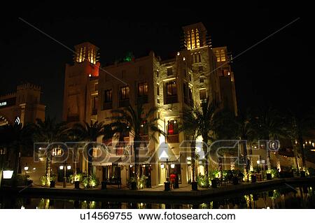 madinat, jumeirah, dubai, souk, market, night, evening View Large Photo Image Stock Photography - madinat, jumeirah, dubai, souk, market, night, evening. Fotosearch