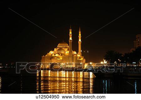 mosque, night, water, reflection, gold View Large Photo Image Stock Image - mosque, night, water, reflection, gold. Fotosearch
