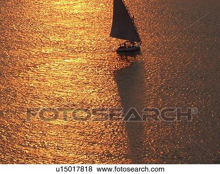 Stock Photo - Egypt, Nile, Boats. Fotosearch