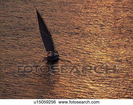 Stock Photograph - Egypt, Nile, Boats. Fotosearch