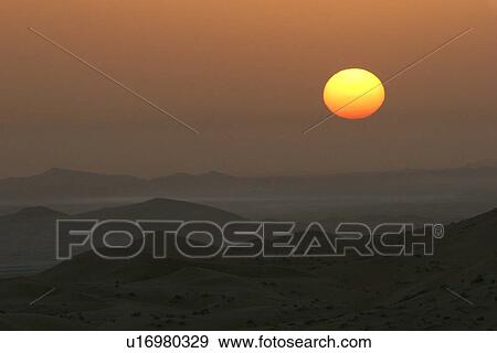 sunset, sunrise, oman, mountains View Large Photo Image Stock Photo - sunset, sunrise, oman, mountains. Fotosearch