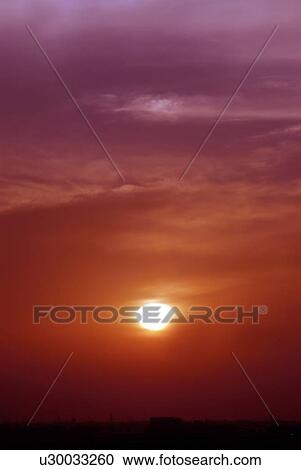 Stock Image - sunset, sunrise, rise, sky, skies. Fotosearch