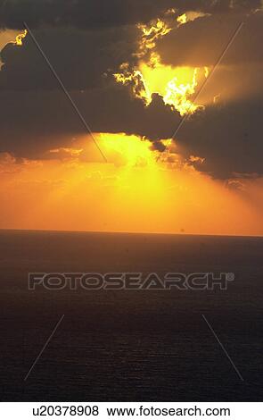 Stock Photo - sunset, sunrise, sea, ocean, gulf, persian, gulf. Fotosearch