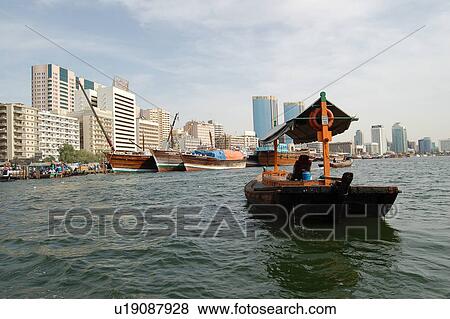 dubai, creek, burdubai, deira, towers, boat View Large Photo Image Stock Photo - dubai, creek, burdubai, deira, towers, boat. Fotosearch