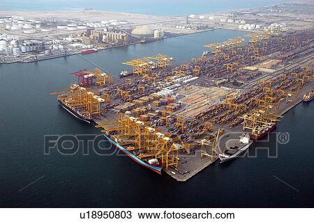 dubai, aerial, dubai, boat, ship, port, indutry View Large Photo Image Stock Image - dubai, aerial, dubai, boat, ship, port, indutry. Fotosearch