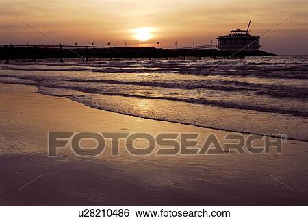 Stock Photograph - sunset, sunrise, rise, dubai, 360. Fotosearch