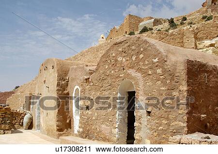 Stock Image - Chenini, Douiret, Tunis, Tunisia, arabic, country. Fotosearch