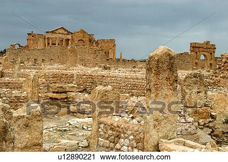 Stock Image - sbeitla, kasserine, Tunis, Tunisia, arabic, country. Fotosearch