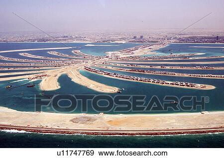 Stock Photo - dubai, aerial, dubai, marina, jumeirah, palm. Fotosearch