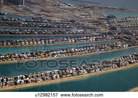 dubai, aerial, dubai, palm, jumeirah View Large Photo Image Stock Photo - dubai, aerial, dubai, palm, jumeirah. Fotosearch