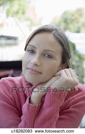 Young woman in turtleneck (portrait) View Large Photo Image Stock Image - Young woman in turtleneck (portrait). Fotosearch