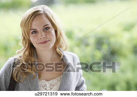Young woman (portrait) View Large Photo Image Stock Photo - Young woman (portrait). Fotosearch