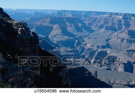 Stock Photograph - Mist On Rock Stratum. Fotosearch