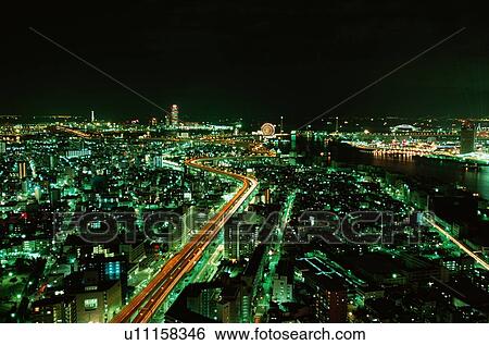 City At Night View Large Photo Image Stock Photograph - City At Night. Fotosearch
