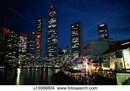 Illuminated Skyscrapers View Large Photo Image Picture - Illuminated Skyscrapers. Fotosearch