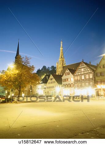 Town At Night View Large Photo Image Stock Photo - Town At Night. Fotosearch